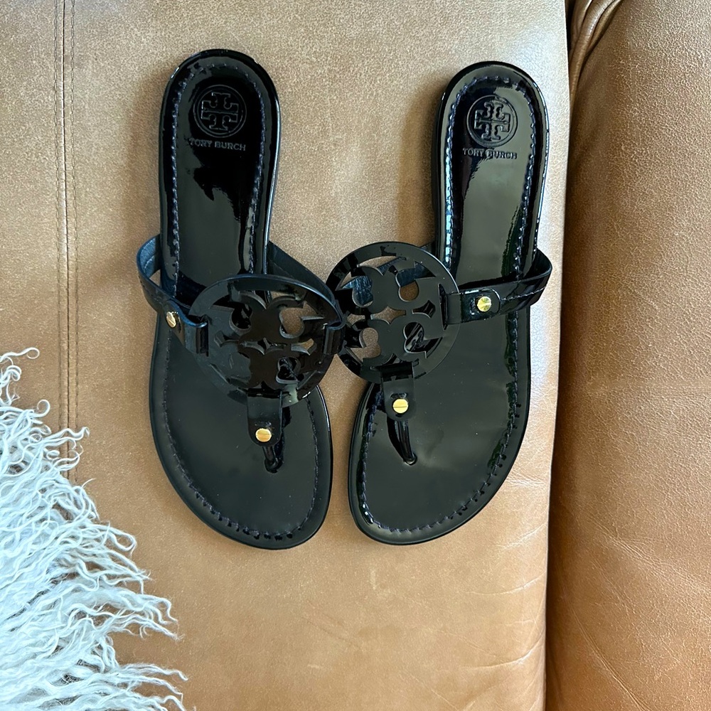 Tory Burch patent sandals